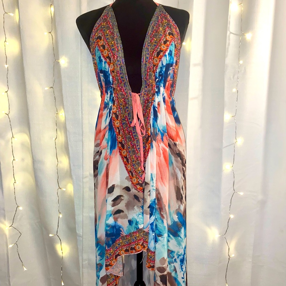 Chiffon Halter Dress